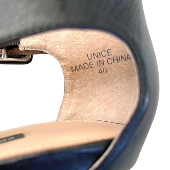 French Connection Leather Unice Wedge Sandals - Picture 6 of 10